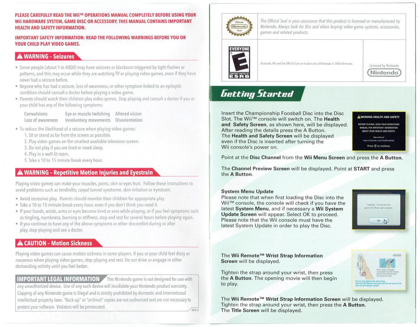 lærken Fortrolig foder Championship Foosball Wii Manual : Free Download, Borrow, and Streaming :  Internet Archive